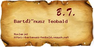 Bartánusz Teobald névjegykártya